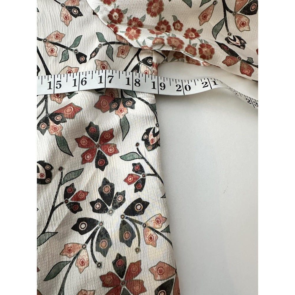 New BA&SH Top Women's Small Floral Luxury Long Sleeve Open Back Fall Formal - Picture 11 of 12